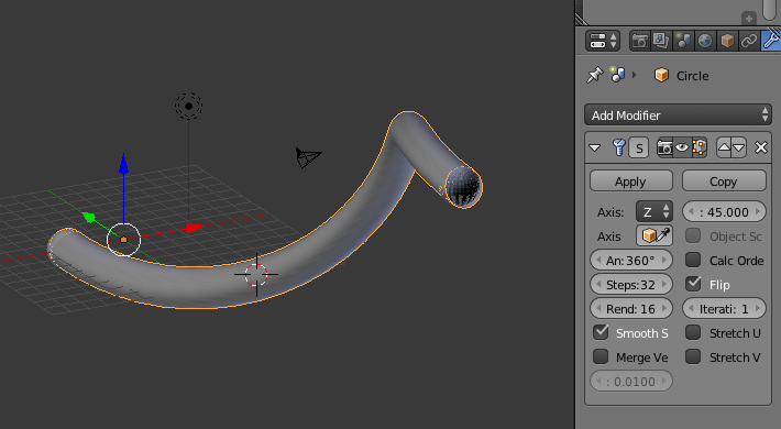 Part fabricated in Blender