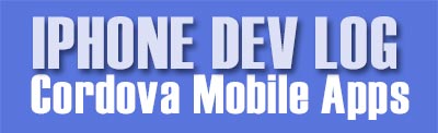 iPhone Dev Log - Cordova app development