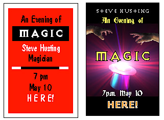 flyer, before and after